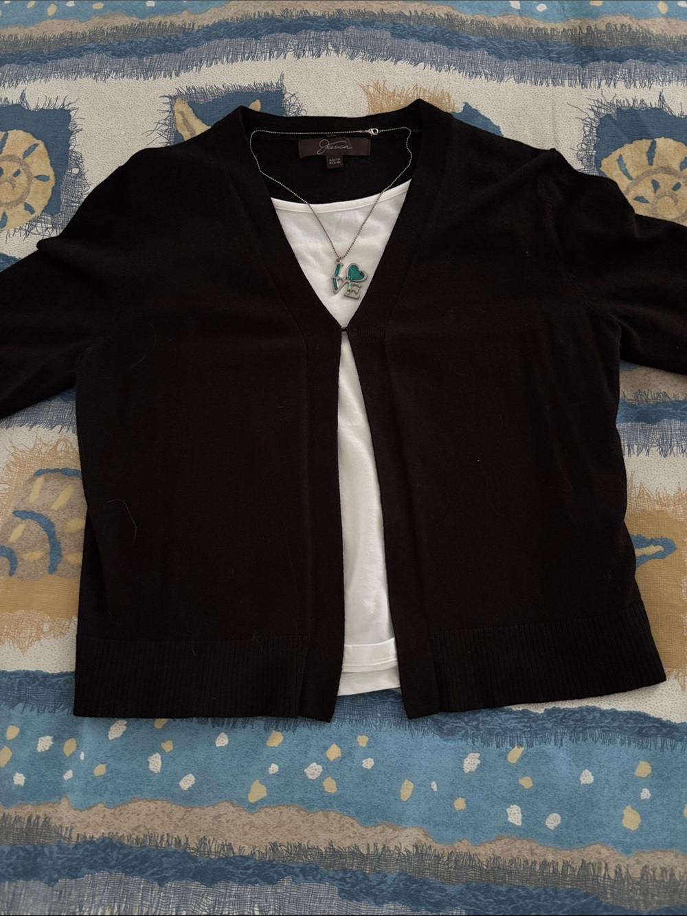 Women's Black cardigan waist length